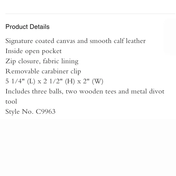 👀50% OFF 👀⛳️ NWT‼️ Coach brand 6-piece Golf Set in Case - Picture 5 of 7